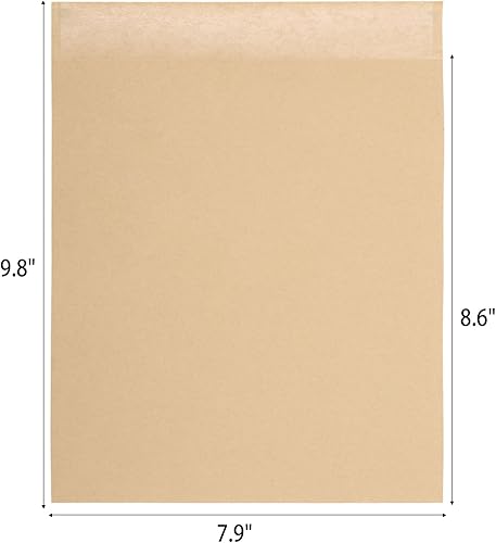 Miniatura 2 de 200 bolsas de papel para sándwich de 7.9 x 8.6 pulgadas, a prueba de grasa, con forro de cera, color marrón, bolsas de almuerzo para galletas,