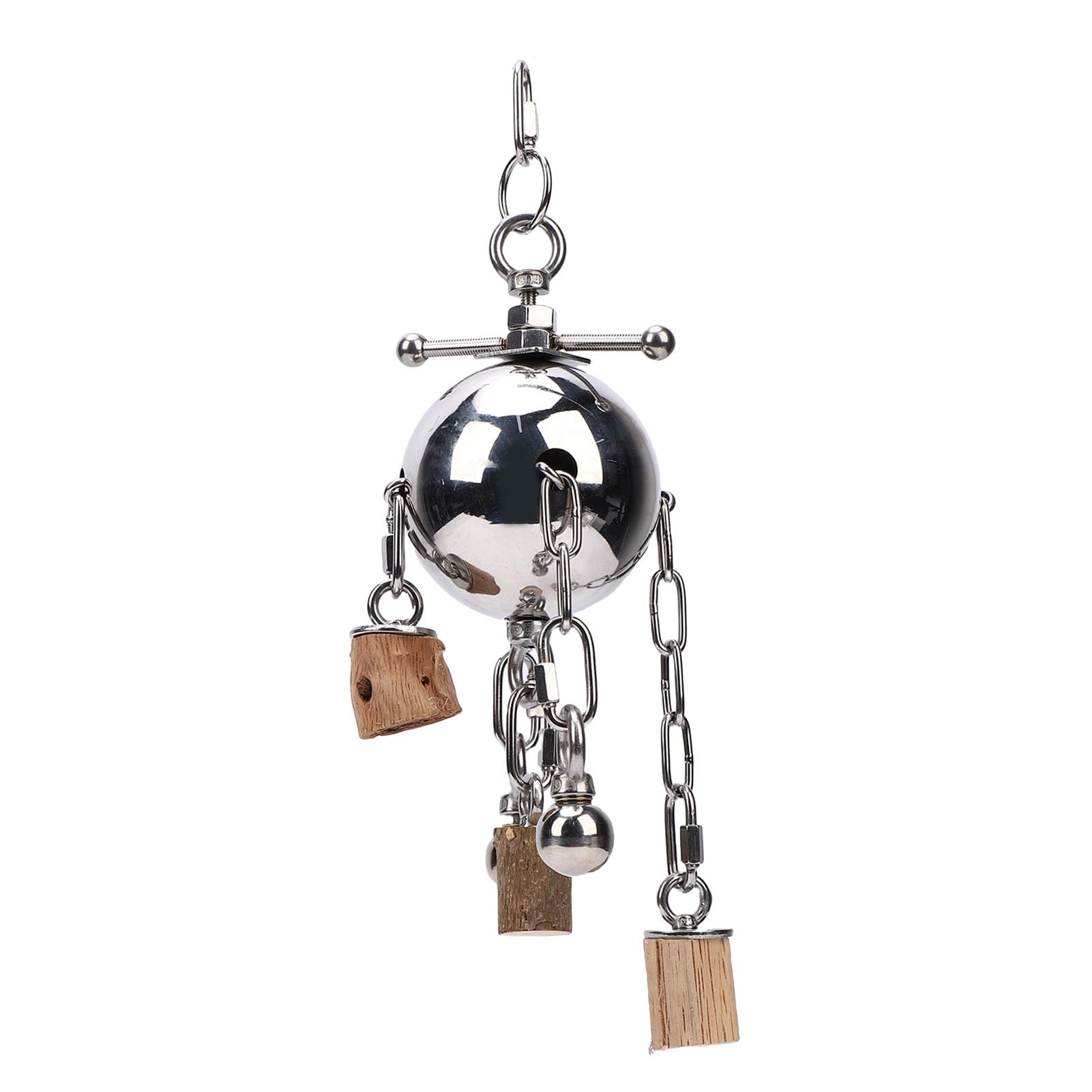 Jouet D'ara de Cloche d'acier Inoxydable Durable pour Le Type D'article de Stimulation Mentale de Perroquet Jouet D'oiseau de Cloche Suspendu