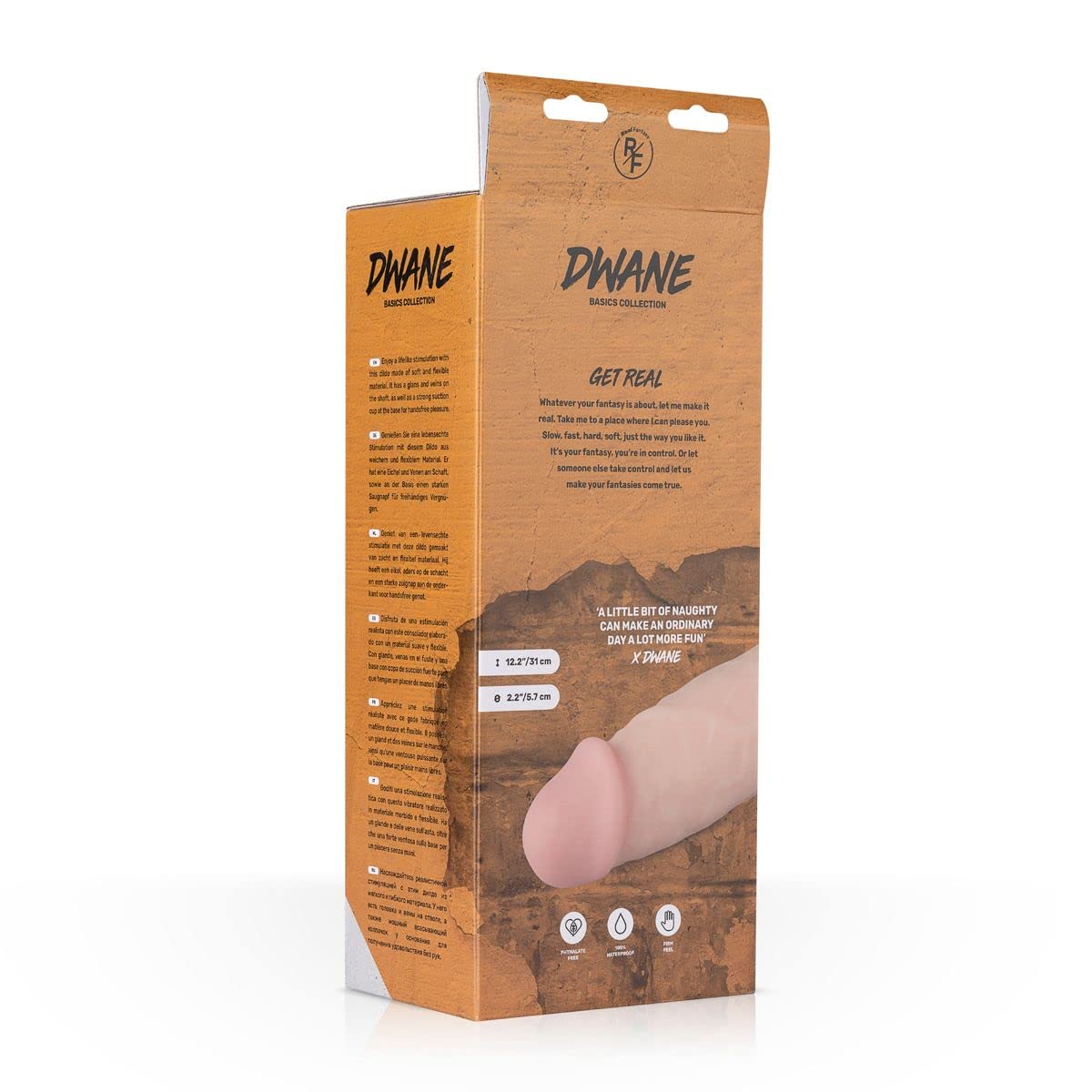 Real Fantasy - Dwayne XL vibratore - Potente Vibratore Dildo Realistico - realizzata in silicone di grado medico - flessibile