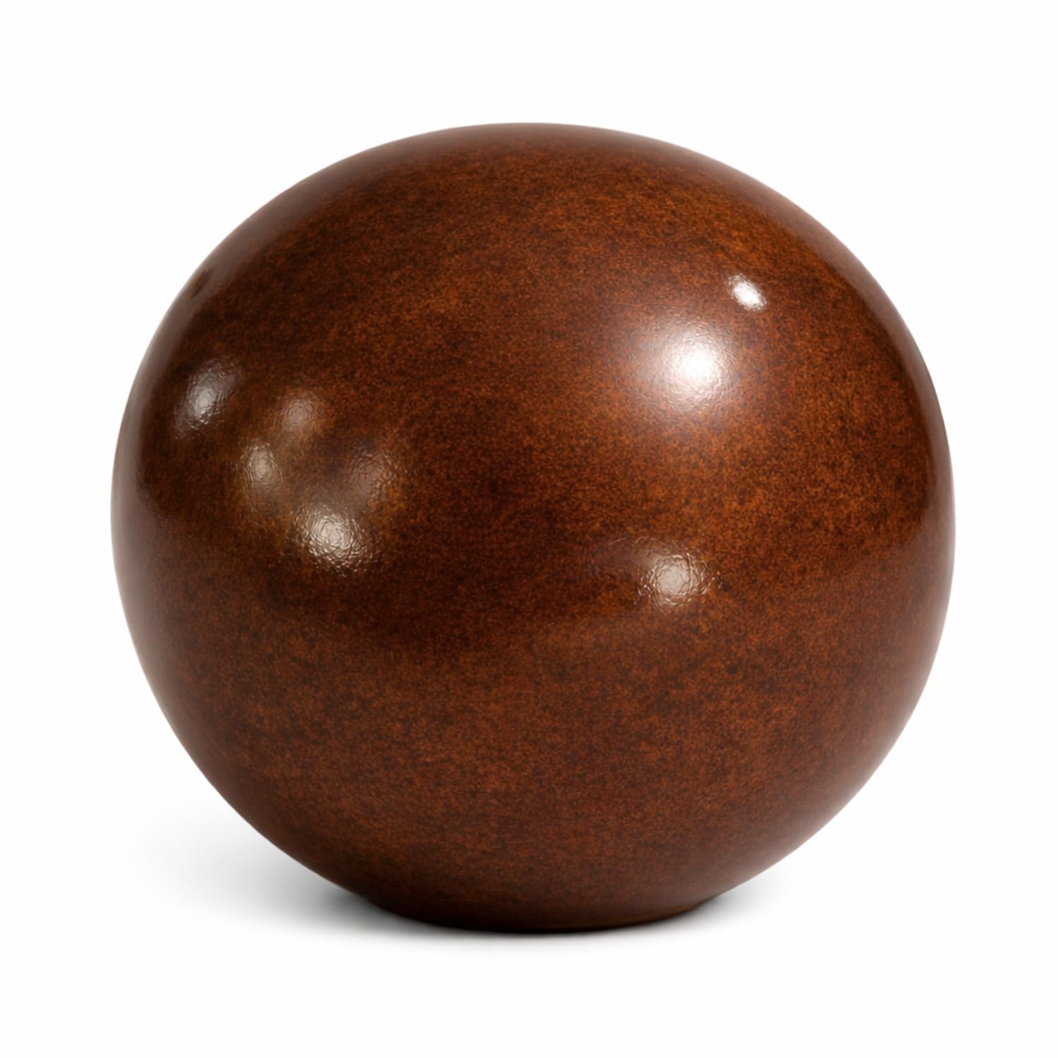 Jardin boule Poterie En Céramique Marron brillant pour une utilisation en extérieur Diamètre 30 cm résistant au gel