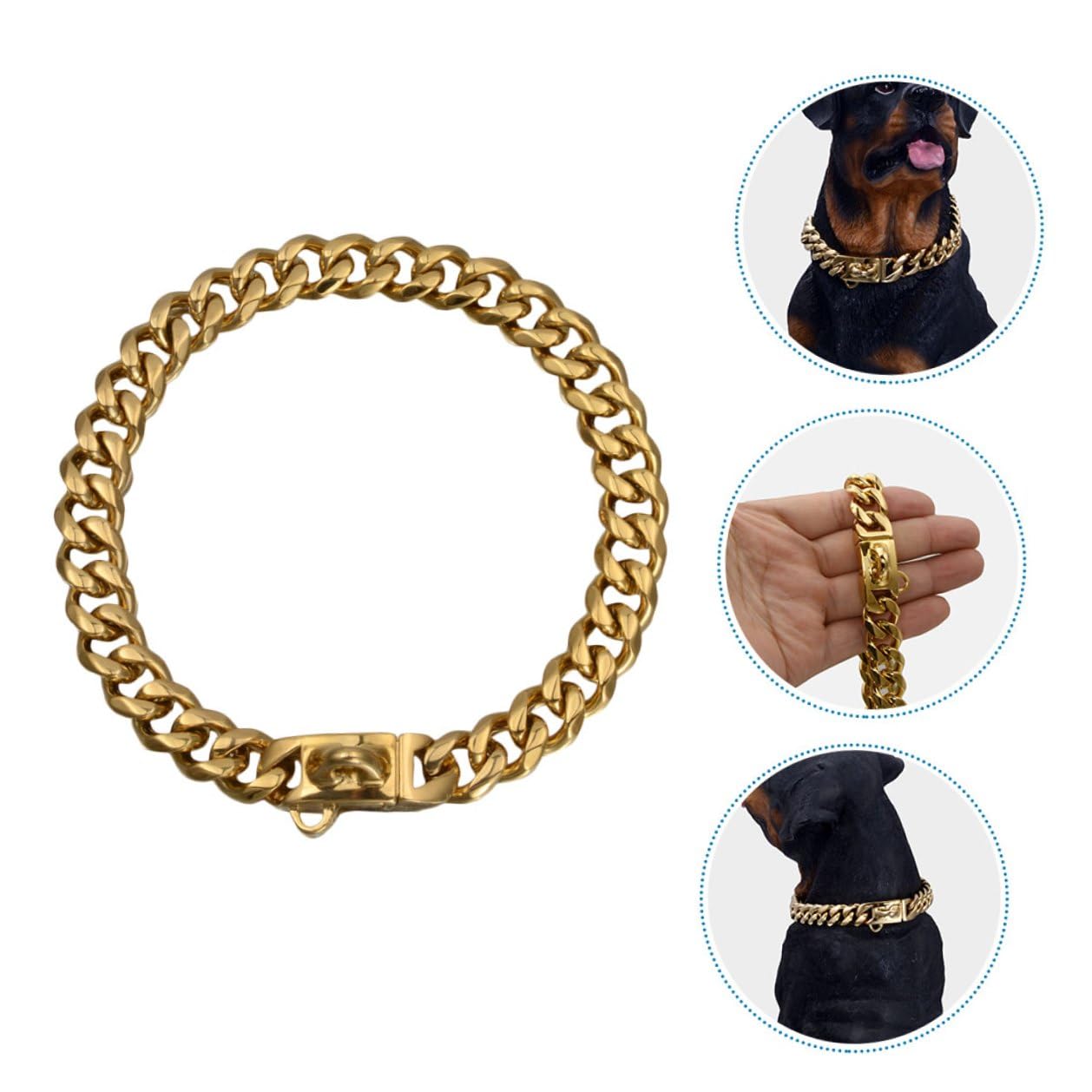 SUPVOX Collare per Cani Resistente all Usura in Acciaio Inossidabile Design Elegante per Cuccioli Adatto Piccoli Animali Domestici come Gatti e Cani Accessorio per Foto e Occasioni Specia