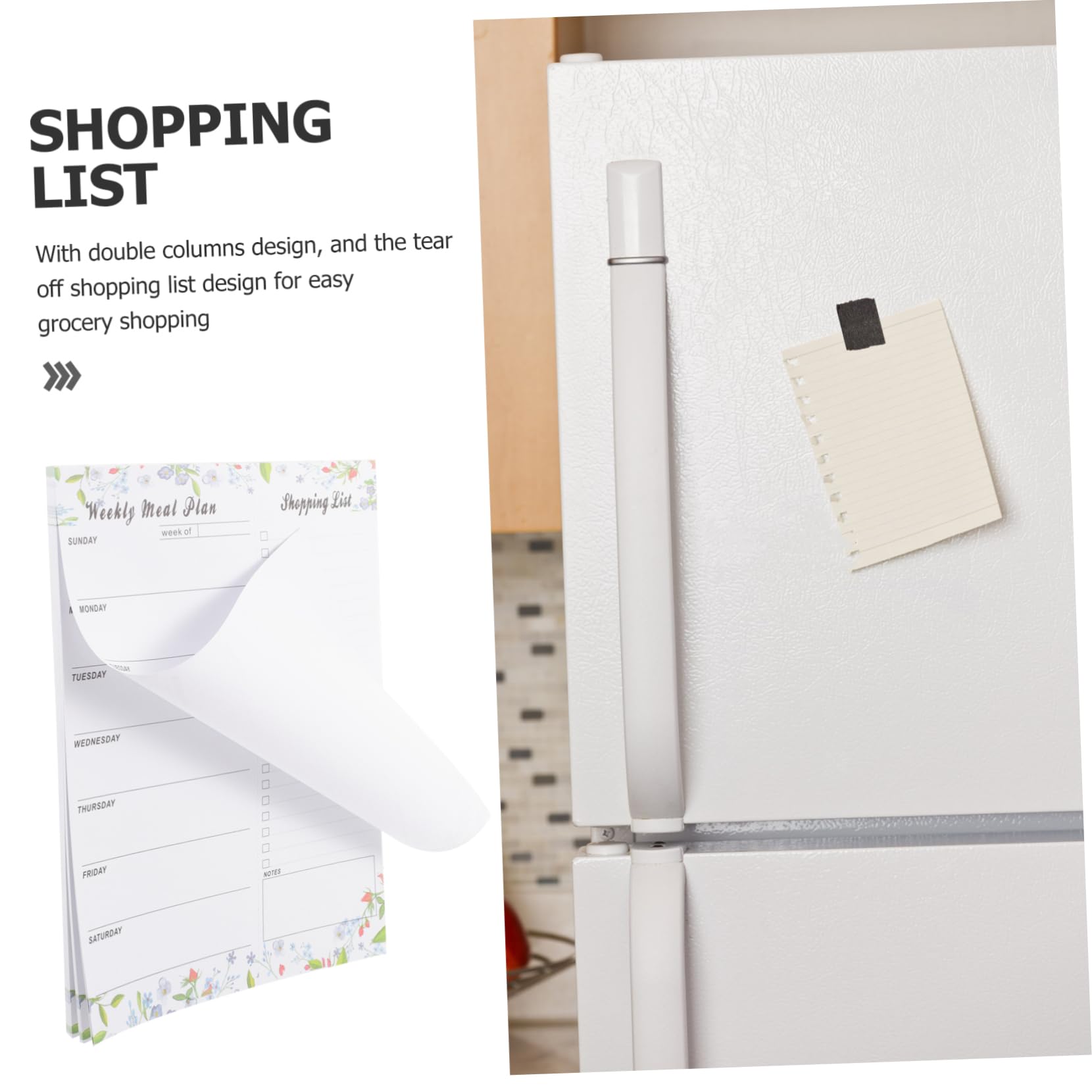 Planner Magnetico Settimanale per Frigo, 52 Fogli in Carta e Magnete