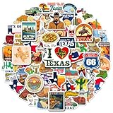 YTSQLER 200 PCS Texas Stickers, Texas Travel Souvenirs Stickers for Luggage Laptop Water Bottle Party Favors Journal, Waterproof Landmarks Decals Bulk for Adults Women Men