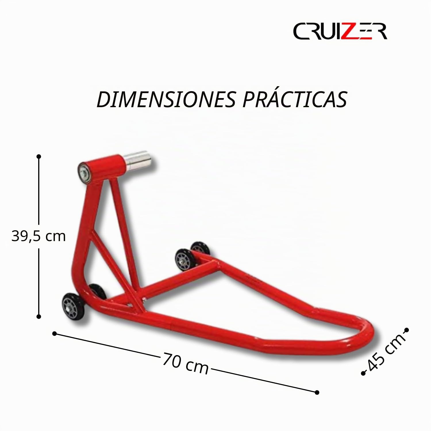 CRUIZER Caballete de Brazo Único Trasero Rojo para Moto Ducati Monster 1100 Evo S2R S4R S2RS S4RS Hypermotard 821 796 Perno de Elevación 21,7/25,5 mm