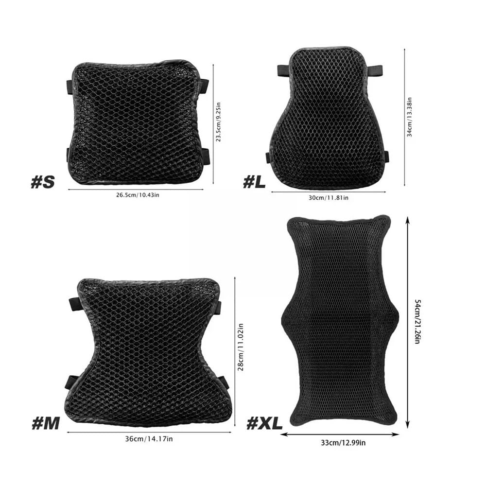 telo Moto sella Cuscino per sella moto in rete 3D. Niente più fondoschiena sudati e appiccicosi. Coprisella moto traspirante che si raffredda