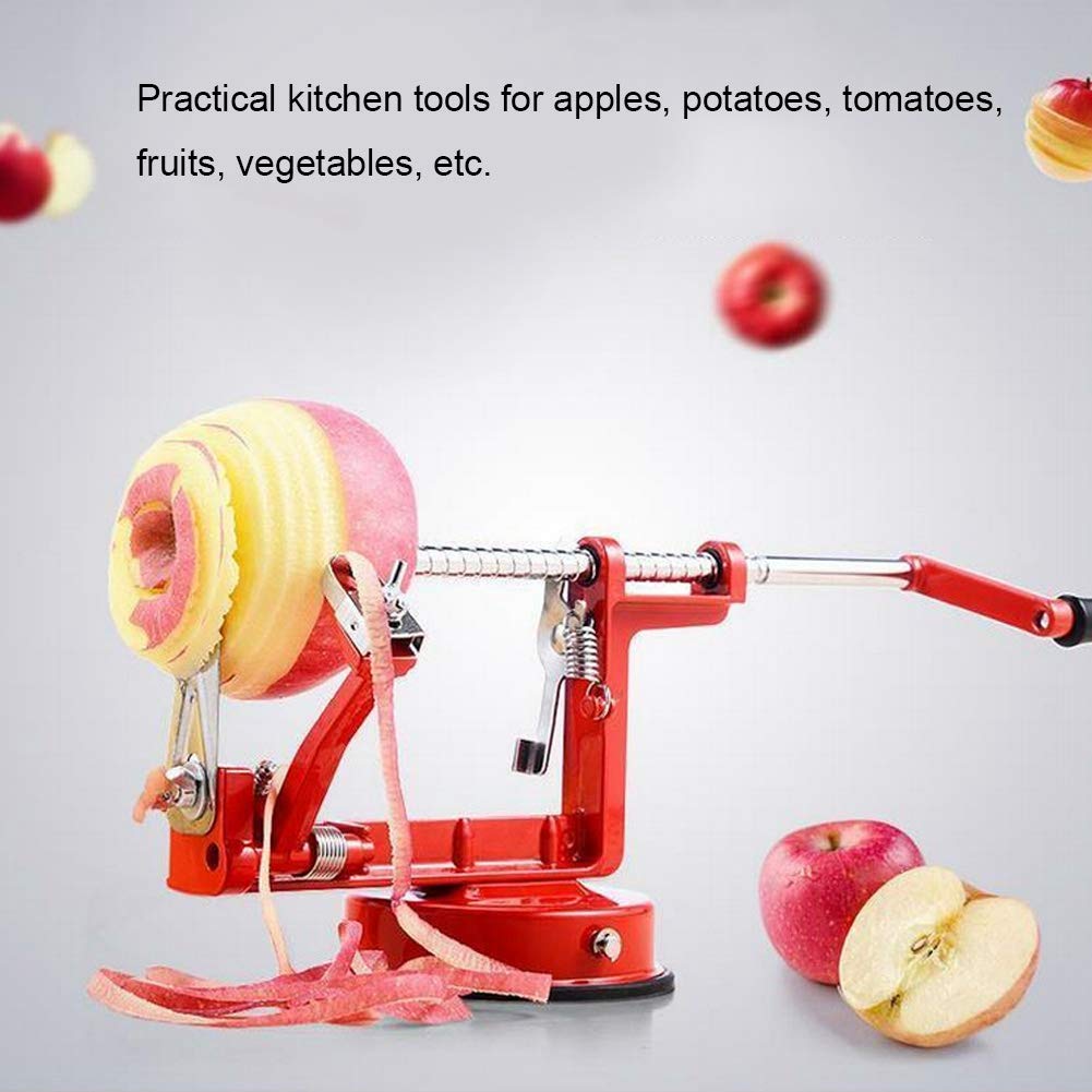 Jabłka Peeler Corer, Wielofunkcyjny Podręcznik Ze Stali Nierdzewnej Jabłka Peeler Ziemniaki Owoce Warzywa Corer Artykuły Kuchenne Czerwony