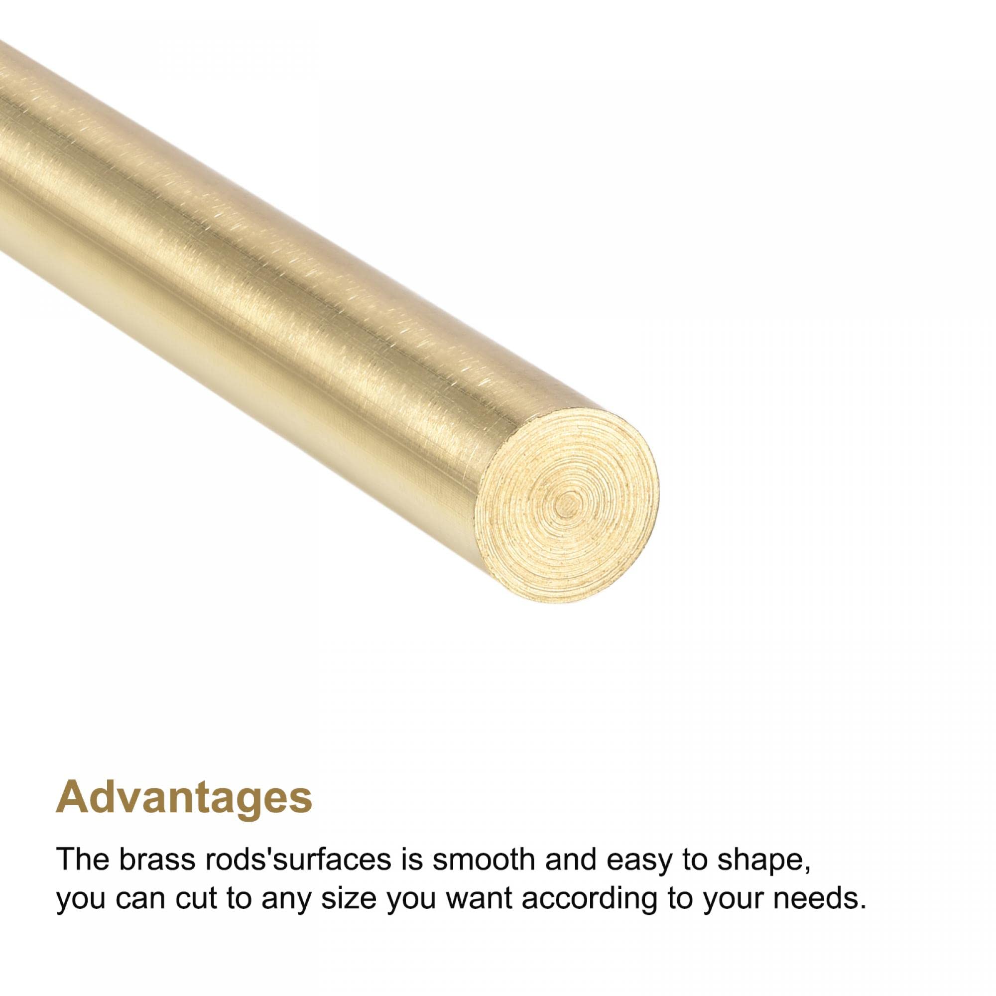 Sourcing Map Asta Tonda In Ottone Ø1mm X 400mm: 10 Pezzi Per Modellismo Fai Da Te
