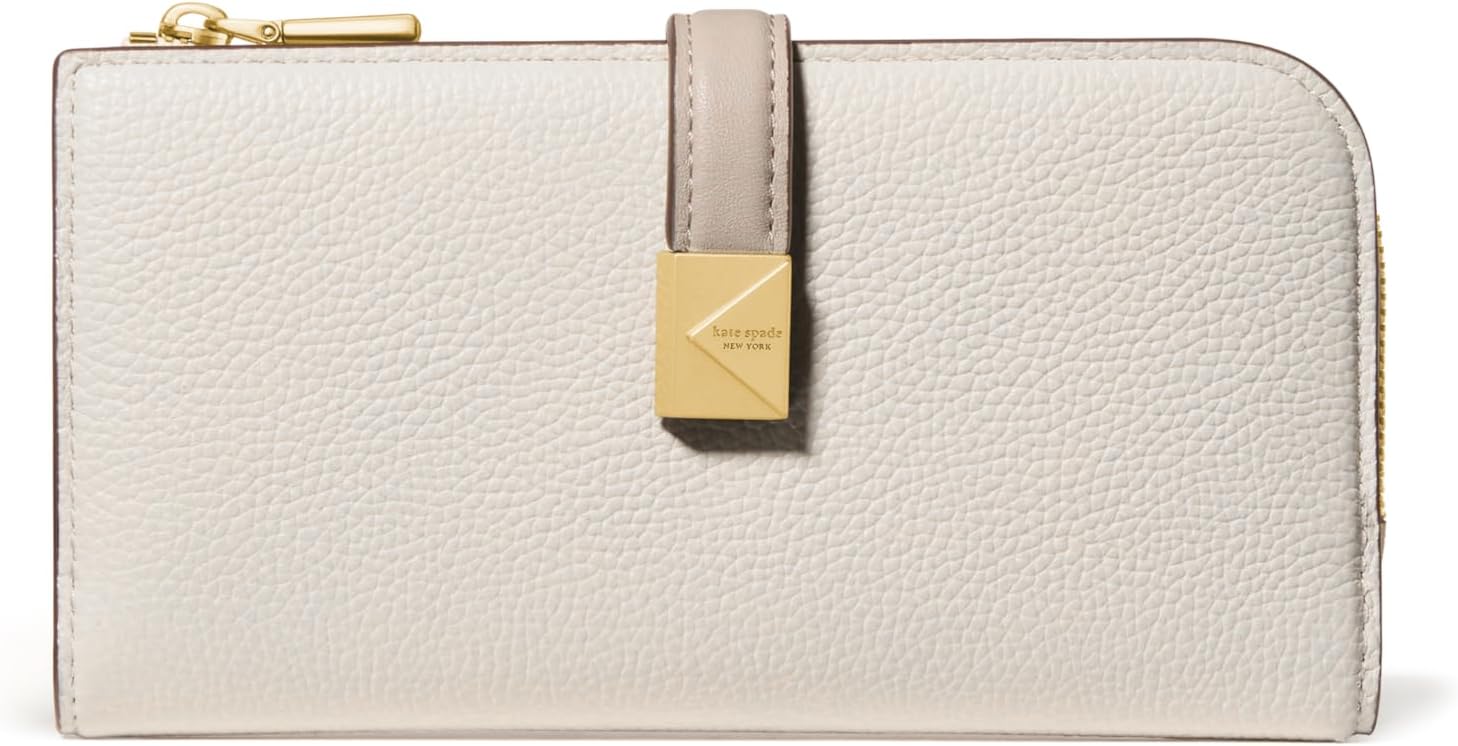 Deco Pebbled Leather Zip Slim Wallet