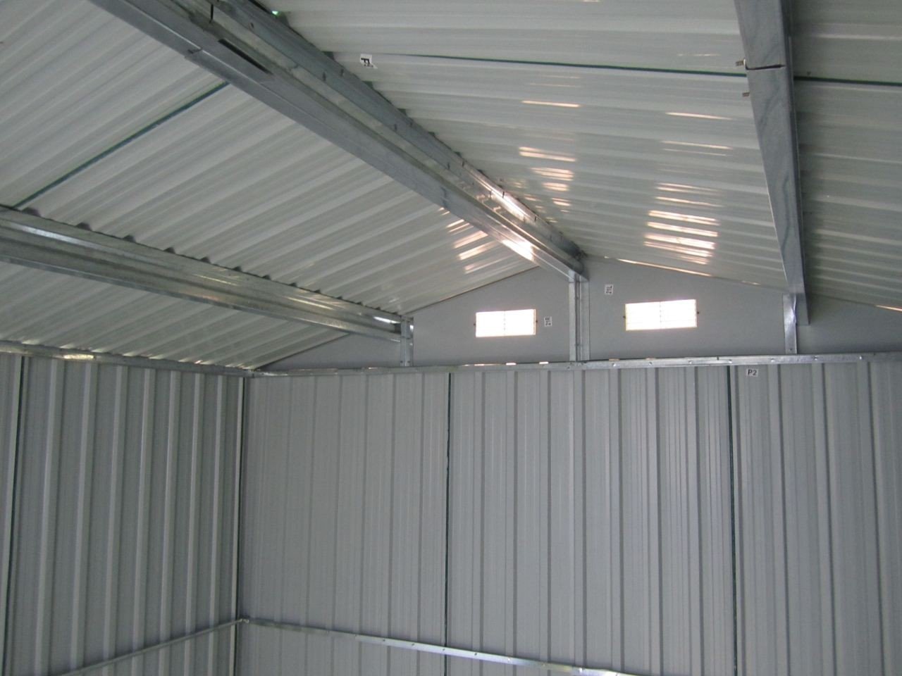ALEOS. Metall Gartenhaus Geräteschuppen 7m² 301 cm x238 cm x214cm (BxTxH)