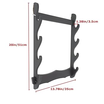 刀掛け Amazon | moumoujp 四本用 木製 黒塗り 横刀掛け 日本刀 居合刀