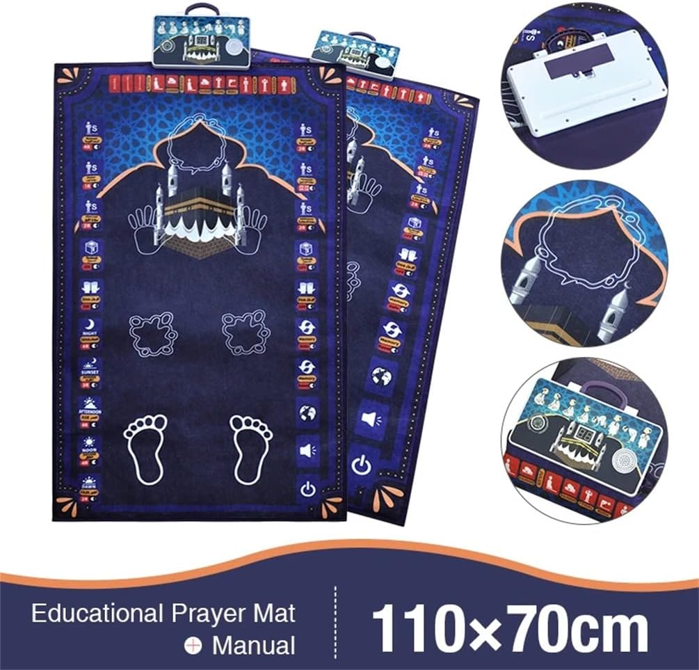 Adult Educational Interactive Prayer Mat-Islamic Gifts Muslim Purple