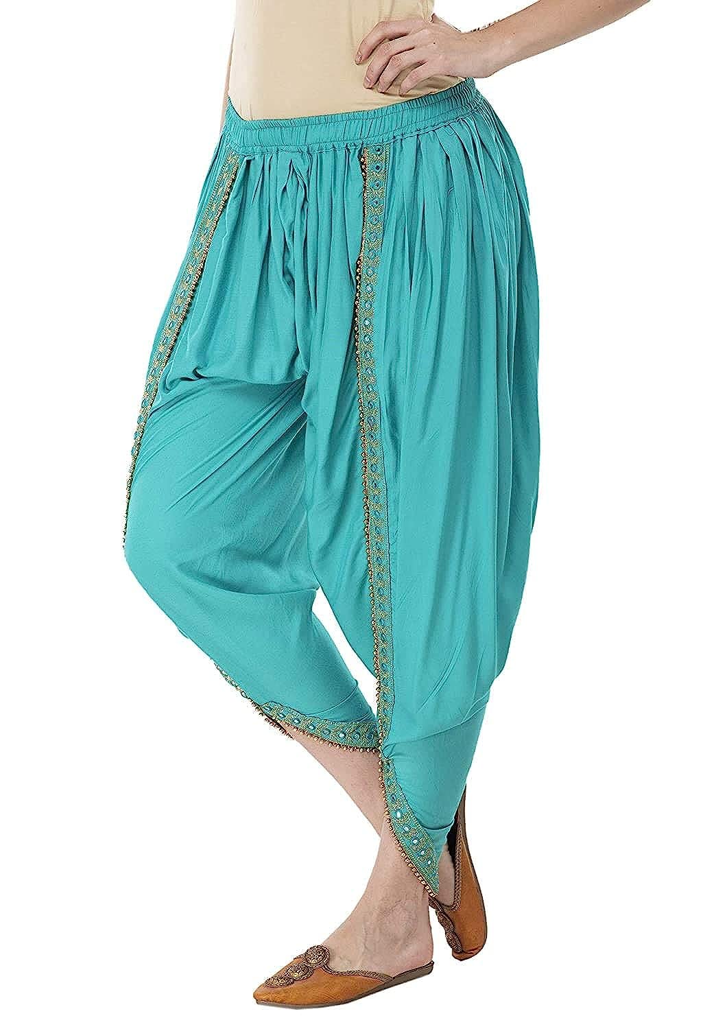 STYLORIATR Lightweight Maternity Dhoti Pants Soft Rayon Fabric Dhoti Waist Size (32-38 INCHES (XL/XXL)) Sky Blue Plain Pack of 1-image-45