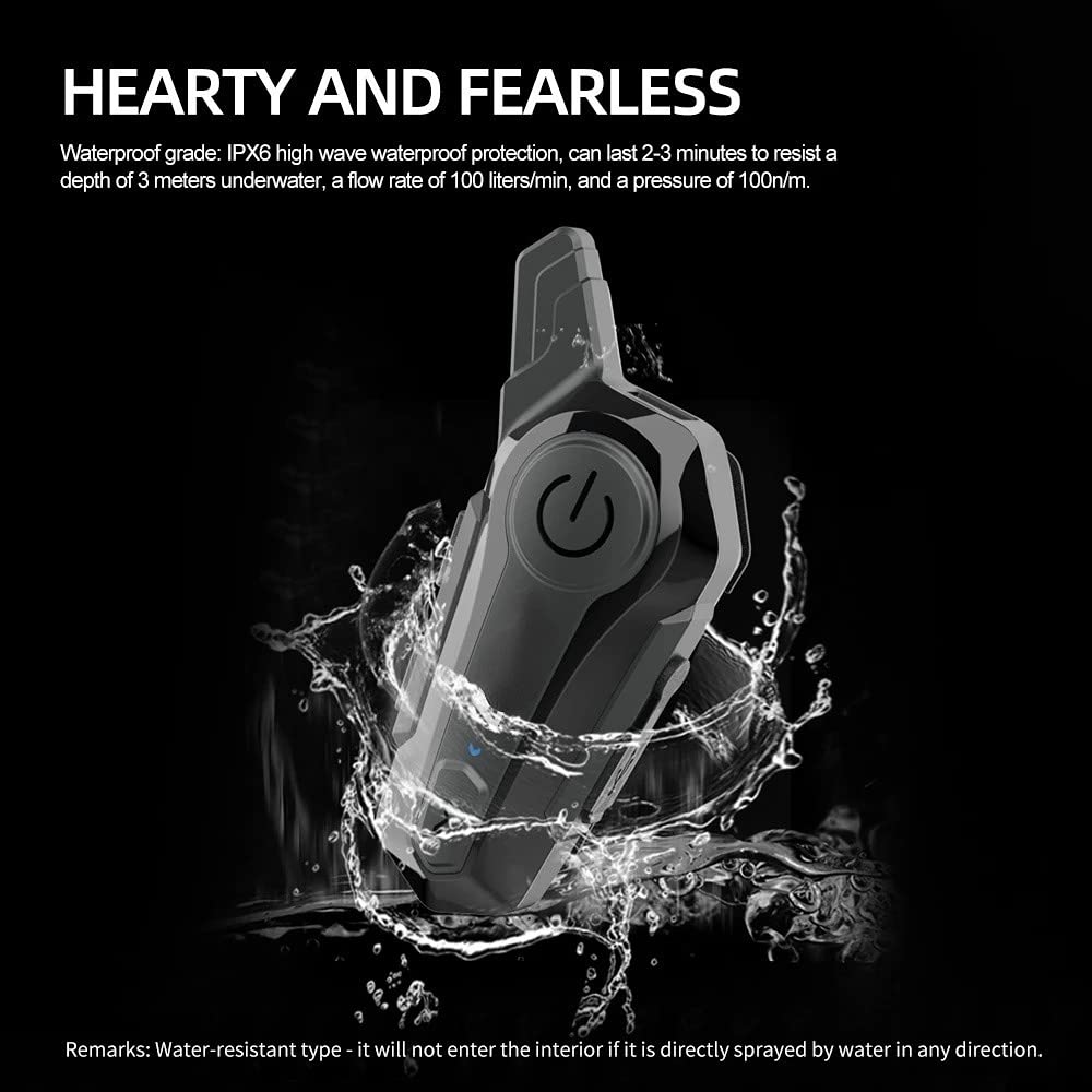 Cuffie interfono Bluetooth per casco da moto, 1000 m, con cancellazione del rumore CVC, per 2 piloti (2 pezzi per casco mezzo e completo)