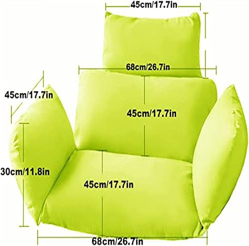Miniatura 6 de HUHJYUGE Cojín para silla de columpio, cojín suave para silla colgante de patio con reposacabezas, lavable para colgar huevos colgantes, cojín de