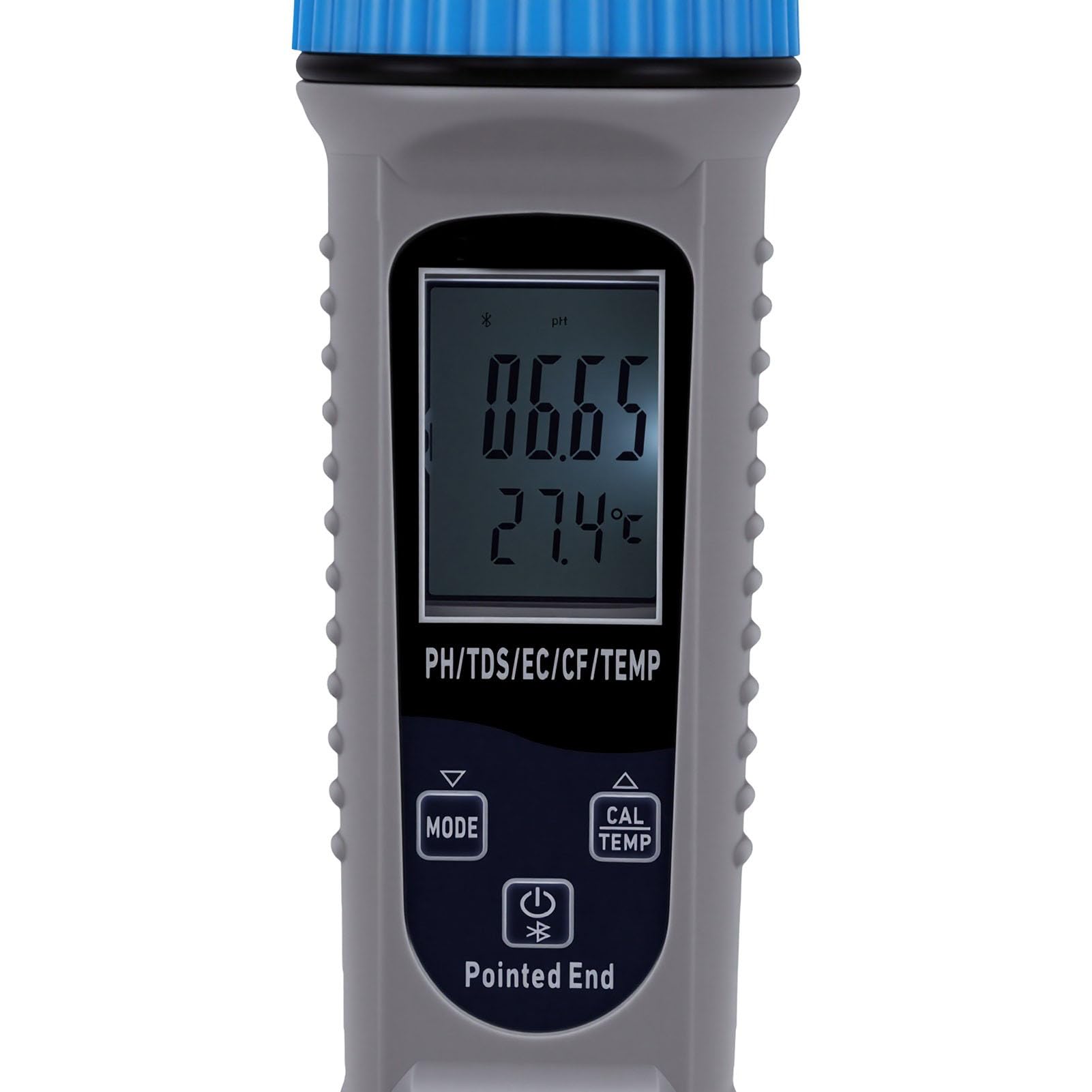 Medidor de PH para Alimentos, Sonda en Forma de Lanza, Probador de PH Digital con Bluetooth para Queso, Carne, Frutas, Verduras y Suelo