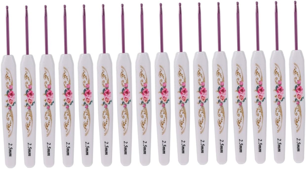 OSALADI 16pcs Blue and White Porcelain Crochet Set Knitting Crochet Hooks Kit Storage Bag for Yarn Craft and Accessories