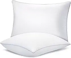 Almofadas de cama para dormir 2 Pack, Conjunto de 2 almofadas de tamanho normal, enchimento alternativo para baixo, almofada para quem dorme de costas, de barriga para baixo ou de lado