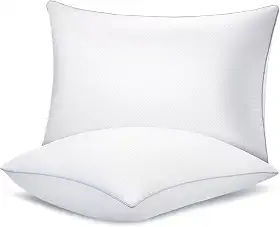 Almofadas de cama para dormir 2 Pack, Conjunto de 2 almofadas de tamanho normal, enchimento alternativo para baixo, almofada para quem dorme de costas, de barriga para baixo ou de lado