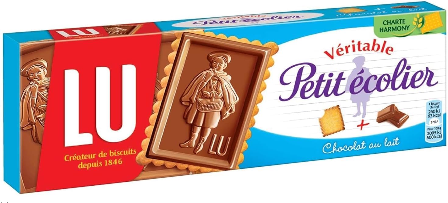 LU Veritable Petit Ecolier Milk Chocolate Biscuits 150g - Pack of 2