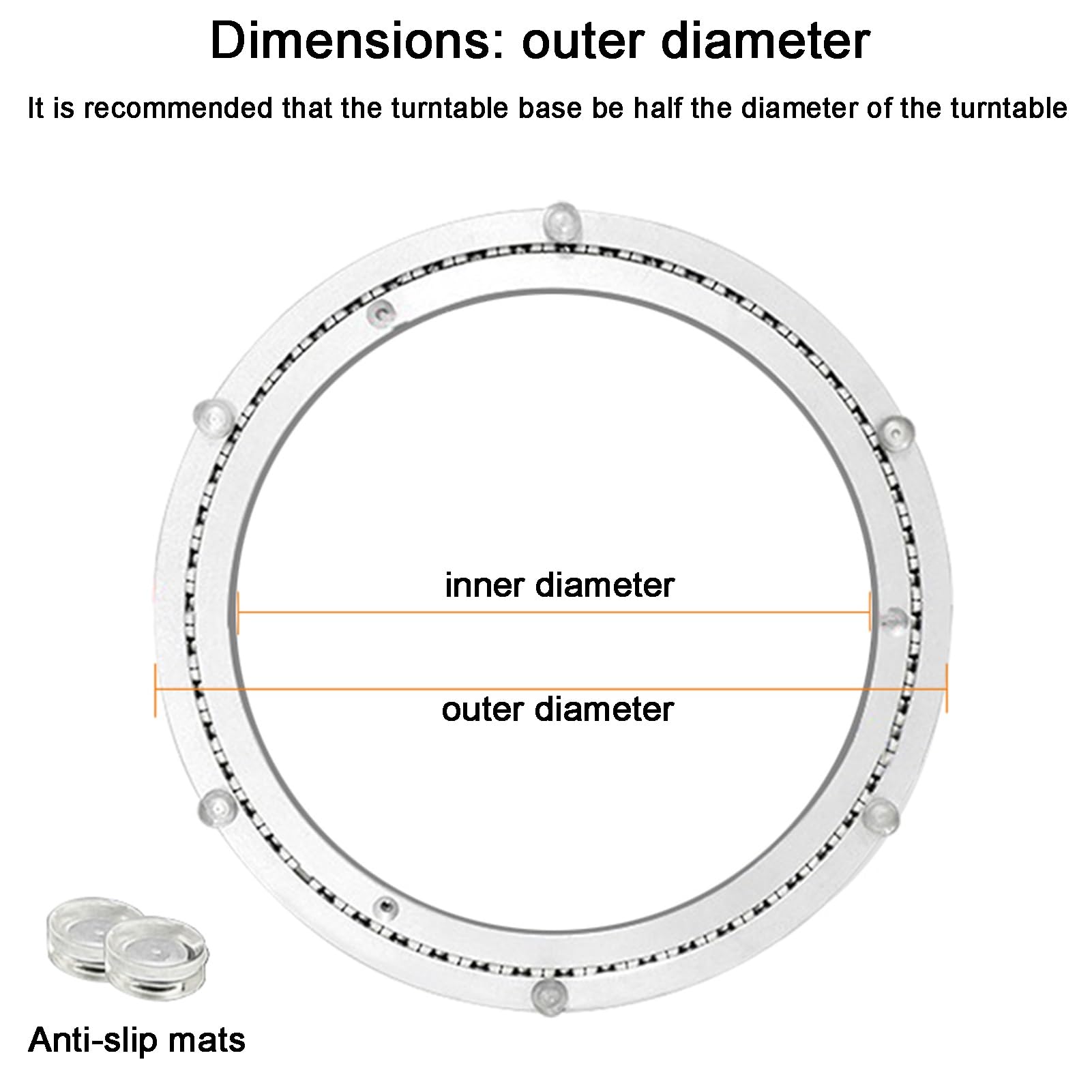 Susan Paresseuse, Robuste Pivotant Platine Vinyle Aluminium Roulement, Établi Rotation Roulement, Rond Restauration Tableau Lisse Assiette Matériel(30cm)