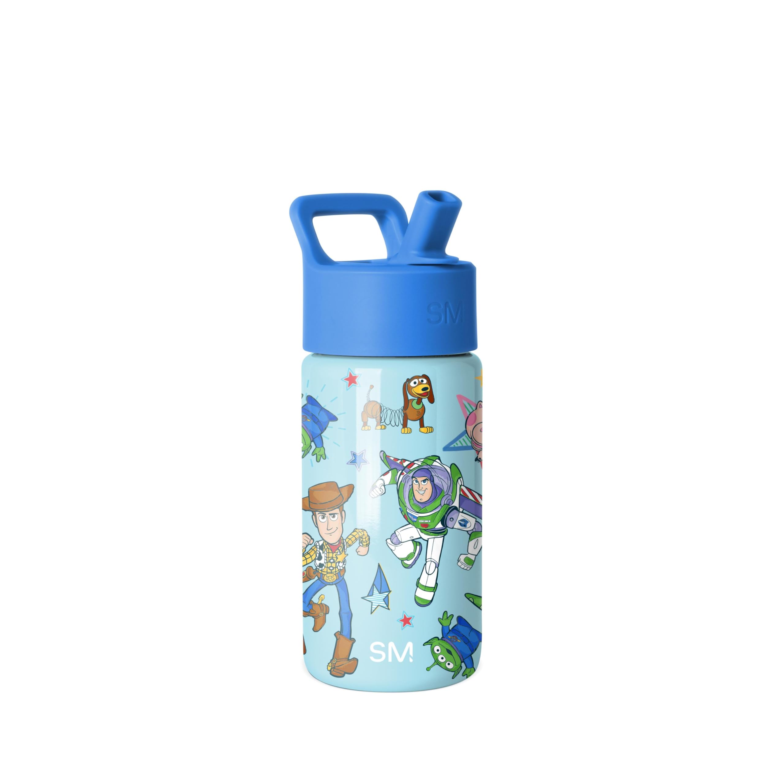 Simple Modern Disney Toy Story Kids Water Bottle & Toddler Cup | 14oz | Insulated Stainless Steel Buzz and Woody Toddler Water Bottle, Kids Tumbler with Straw | Spill Proof for School, Girls, Boys
