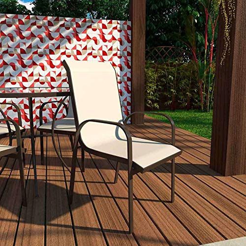 Cadeira de Jardim Sauípe Marrom e Bege