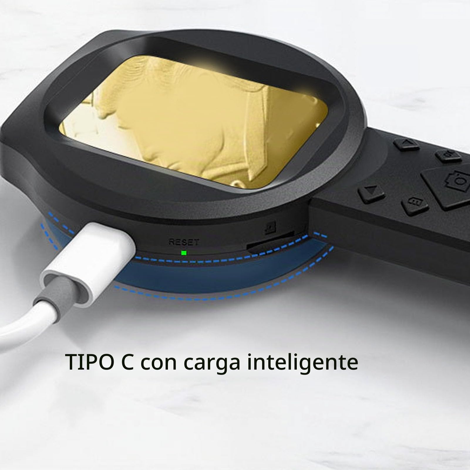 CCYLEZ Lupa de 1000x con Luz, Lupa Digital 1000x de Mano, 2.8in HD IPS Screen 12 Idiomas Admite 3 Fuentes de Luz, para Leer Joyas y Trabajo Cerrado