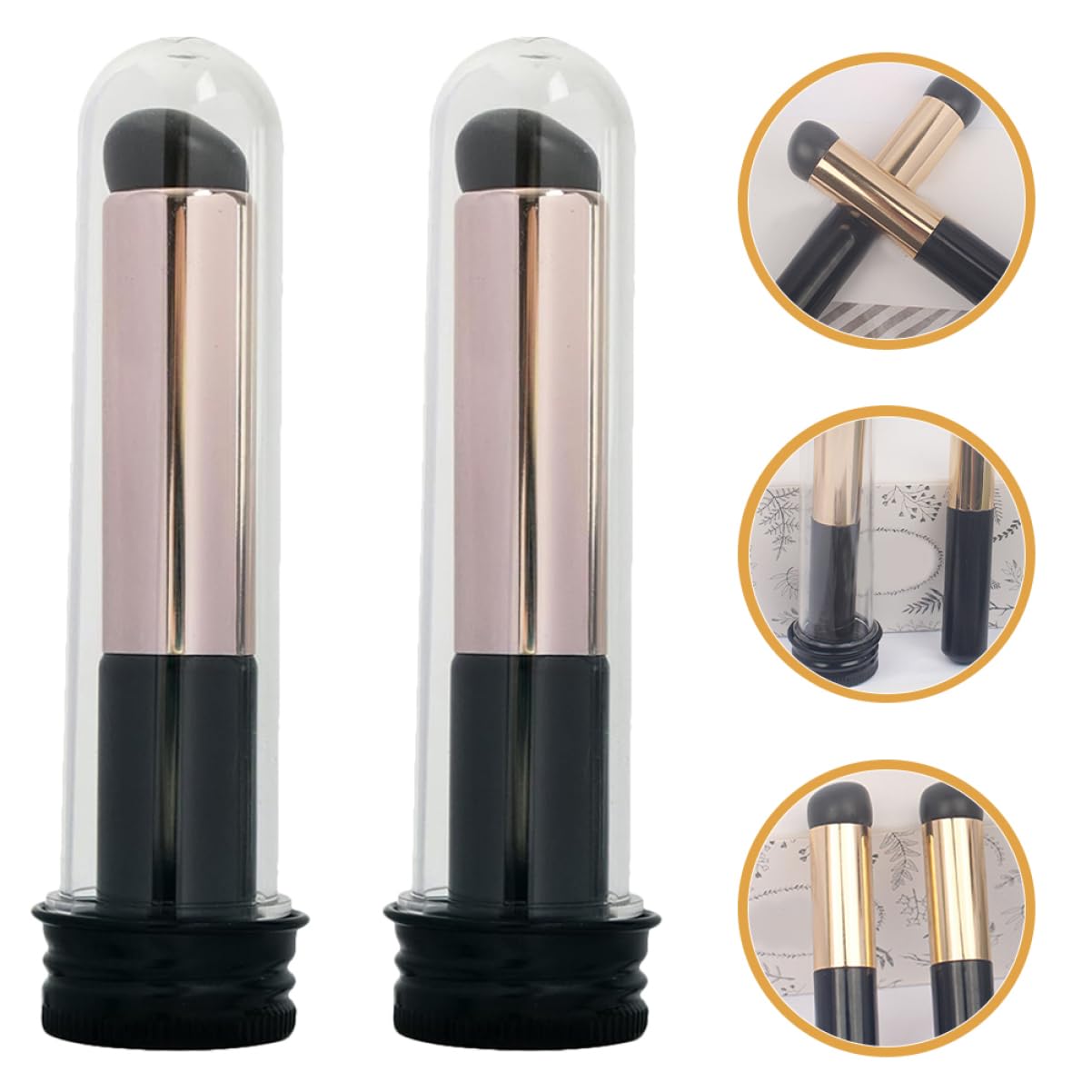 VICASKY Lip Brush for Lipstick Balm 2pcs Silicone Lip Makeup Brush Round Tip for Women's Makeup