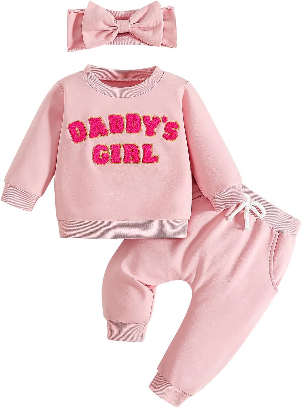 Baby Girl Sweatshirt Clothes Pants Set Joggers Toddler Fall Outfit Infant Sweatsuit
