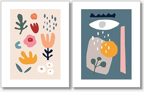 Miniatura 4 de Abstract Wall Art Prints - Midcentury Modern Wall Decor - Boho Pictures - 11x14 - Set of 4 -Unframed