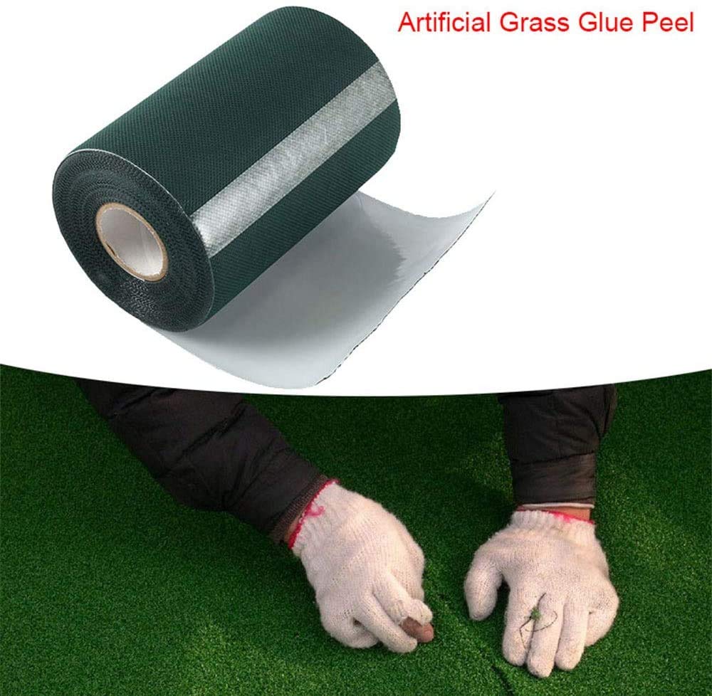 ATopoler 10Mx15CM Ruban Adhésif pour Gazon Artificiel Bande Artificielle de Couture d'herbe Tissu Rejoignant Autocollant de Jardin Vert Ruban de Jointoiement Tapis de Pelouse