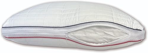 Miniatura 4 de Vefs - Paquete de 2 protectores de almohada y funda de almohada 2 en 1, superficie suave con cremallera de 20 x 27 pulgadas, tamaño estándar, extra