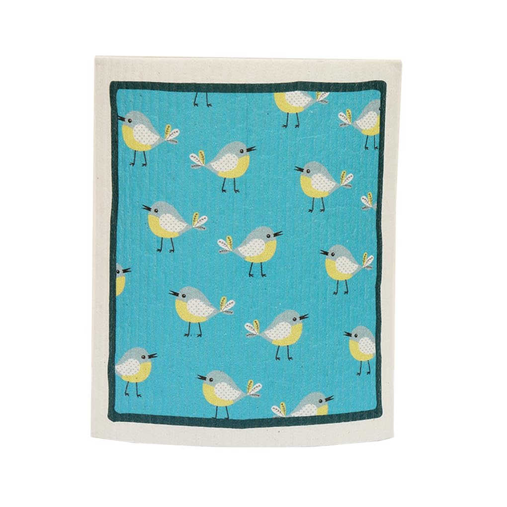 WOVEBIUS Kitchen Cleaning Cloth Bowls Washing Towel Dishes Wash Rag Reusable Absorbent Dish Cloths Small Birds