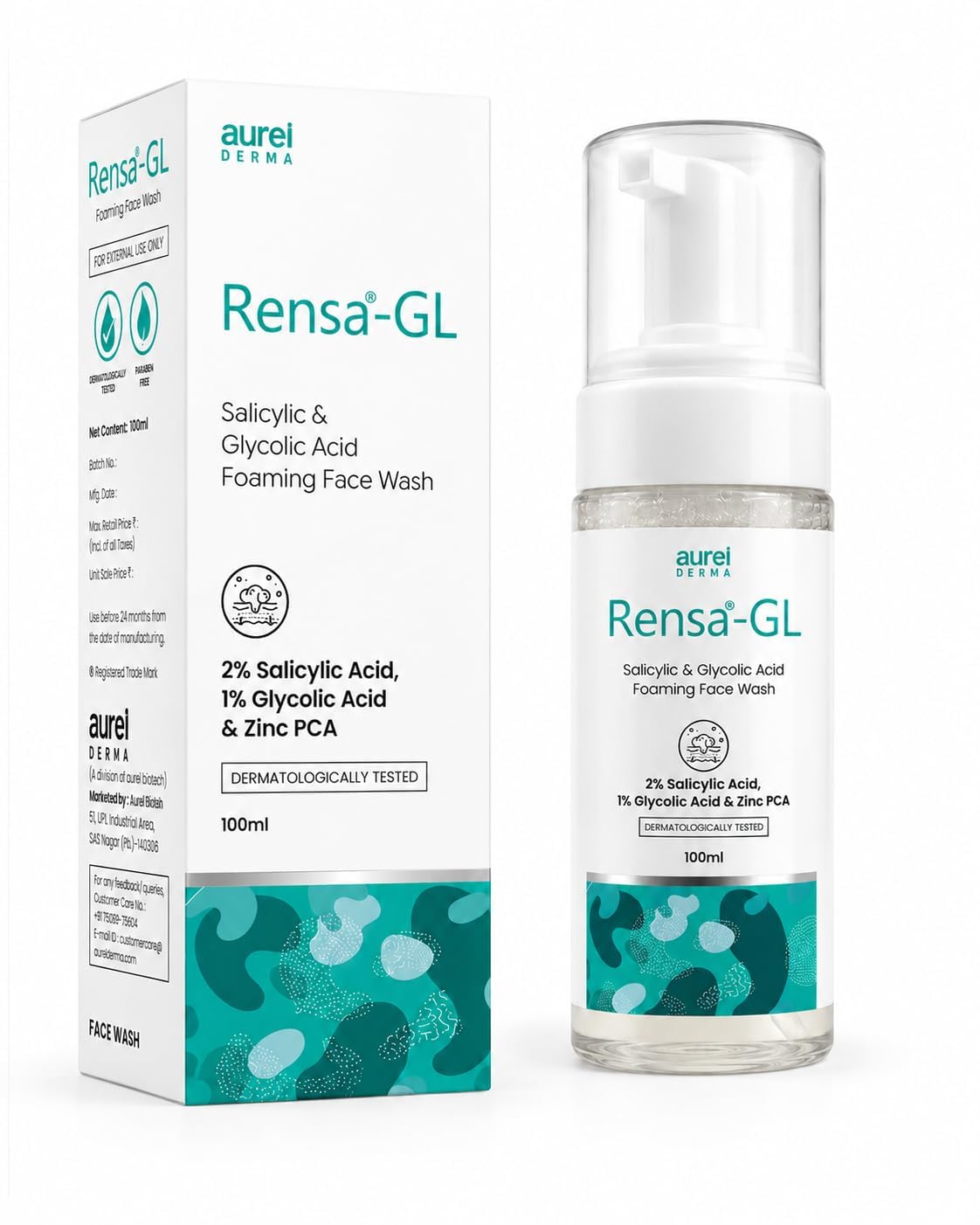 Re_nsa-GL Foaming Face Wash, 2% Salicylic Acid, 1% Glycolic Acid & Zinc PCA (100ml)-image-19