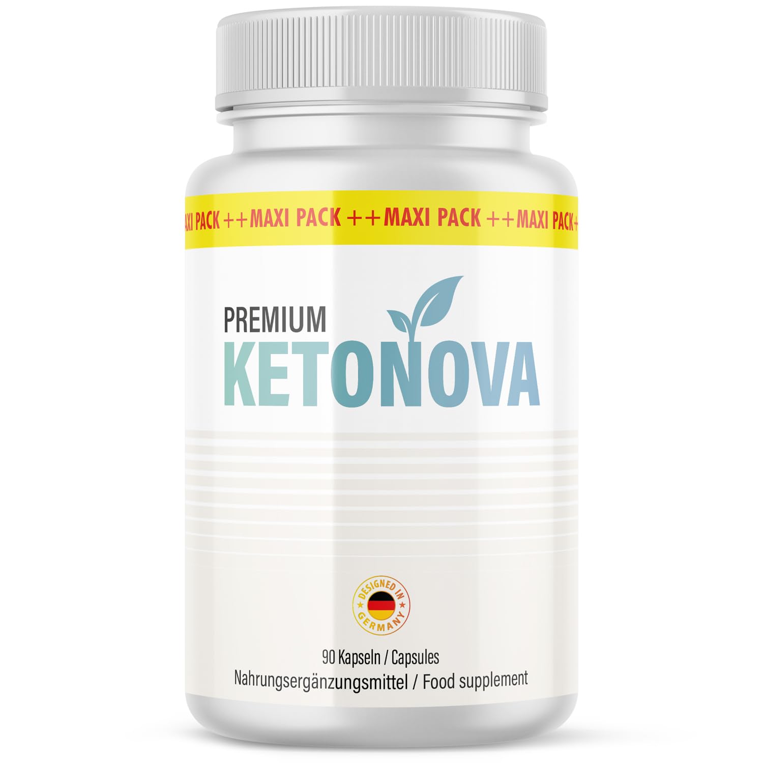 Premium Ketonova Kapseln | Ideal begleitend für dein Ziel | in der großen Maxi-Dose | Inhalt 90 Kapseln