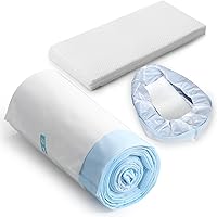 Vista 8 de ONEDONE Juego de sartenes de cama con 20 forros desechables y almohadillas súper absorbentes, sartén resistente para mujeres y hombres mayores