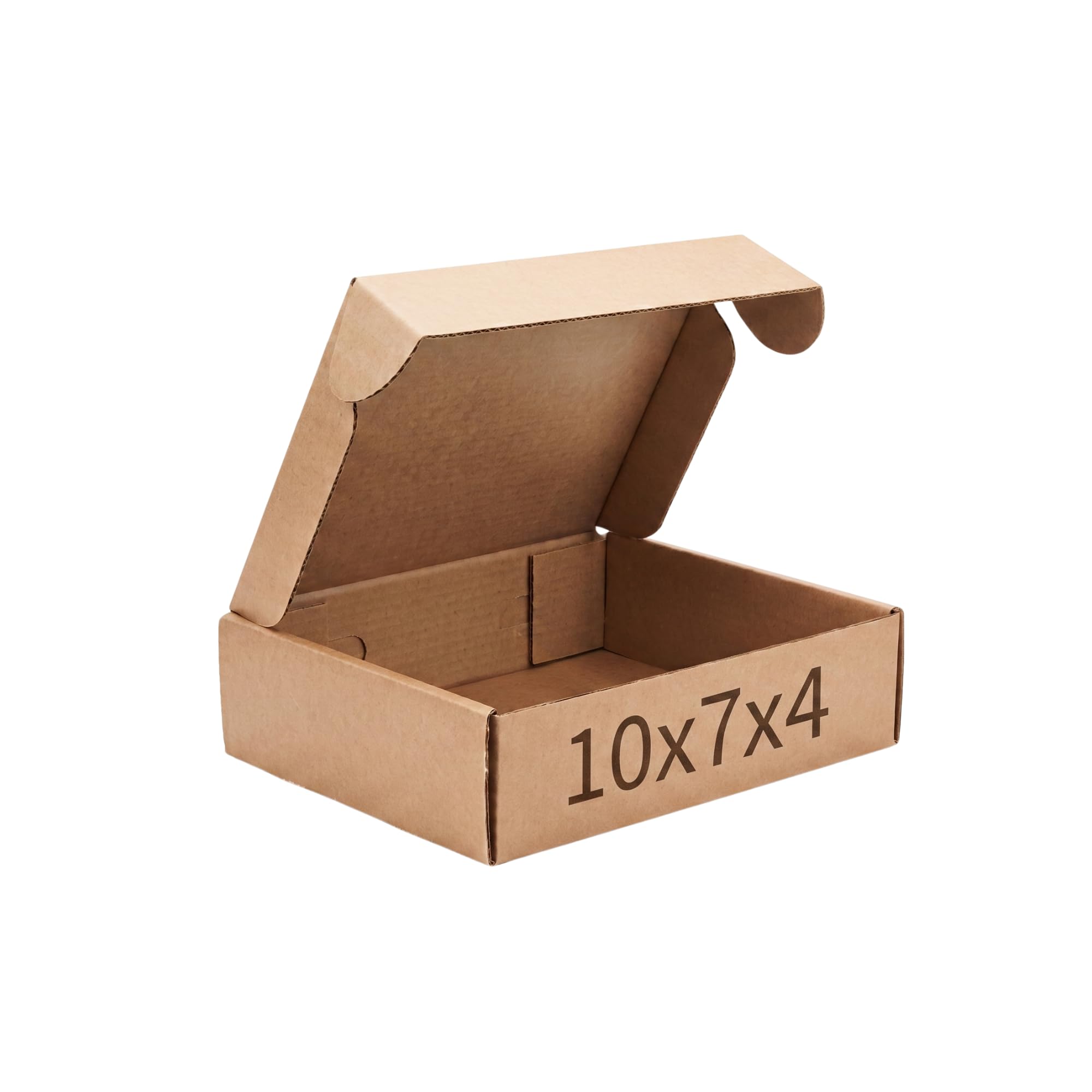 10 x 7 x 4 inch corrugated mailer box | 3 ply brown kraft shipping box | self locking packaging box for ecommerce, gift packing & small business | 25 piece