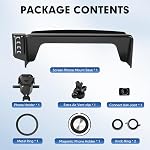 Support de téléphone de tableau de bord magnétique pour Honda Civic 2022-2026 360° Support de téléphone de voiture rotative avec des lunettes de soleil Support de cellulaire pour les accessoires civiques 7/9 pouce écran (2 Options de montage)