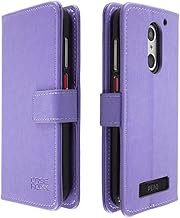 caseroxx Mobile Phone Case Compatible with PEAQ PSP 400 Book-Style Wallet Case in Purple