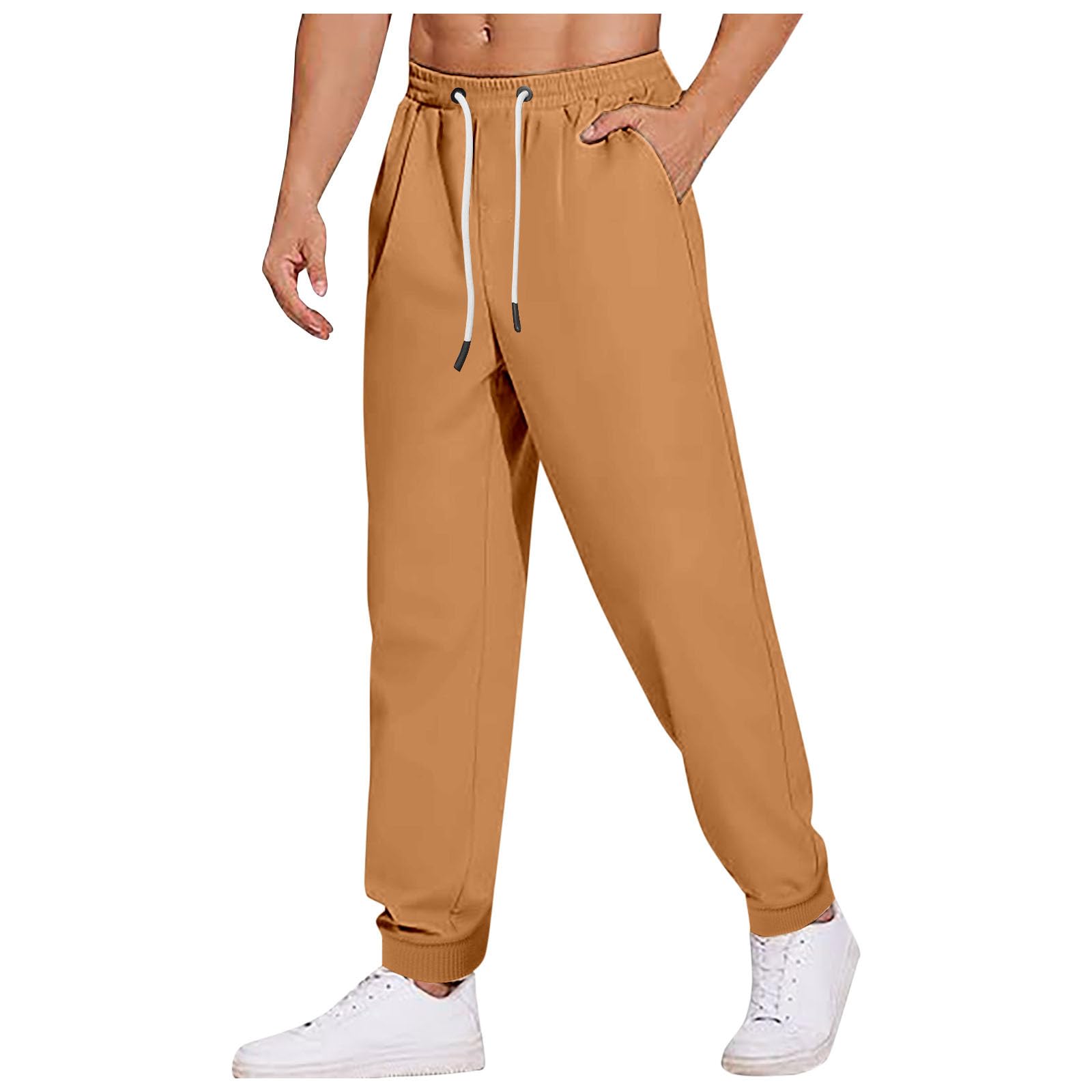 SRZYMJ Haremshose Herren Mode Aladinhose Pluderhose Baggy Freizeithose Yoga Hosen Leicht Elastischer Bund Jogginghose 2024 Sommer Leicht Leinenhose Haremshose Sommerhose Hosen Herren Kurz