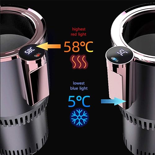 Miniatura 9 de Calentador inteligente 2 en 1 para auto, enfriador de taza de refrigeración y calefacción para auto con pantalla LED de temperatura, control táctil,