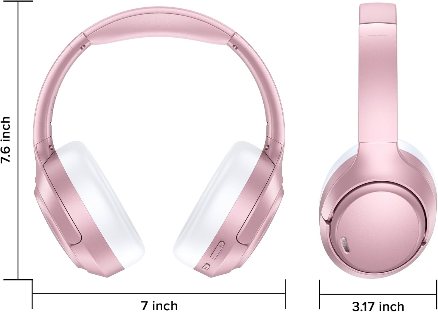 Hybrid Active Noise Cancelling Bluetooth 6.0 Headphones 120H Playtime 6 ENC Clear Call Mic, Over Ear Headphones Wireless with Hi-Res Audio Comfort Earcup Low Latency ANC Headphone for Travel Workout - Image 8