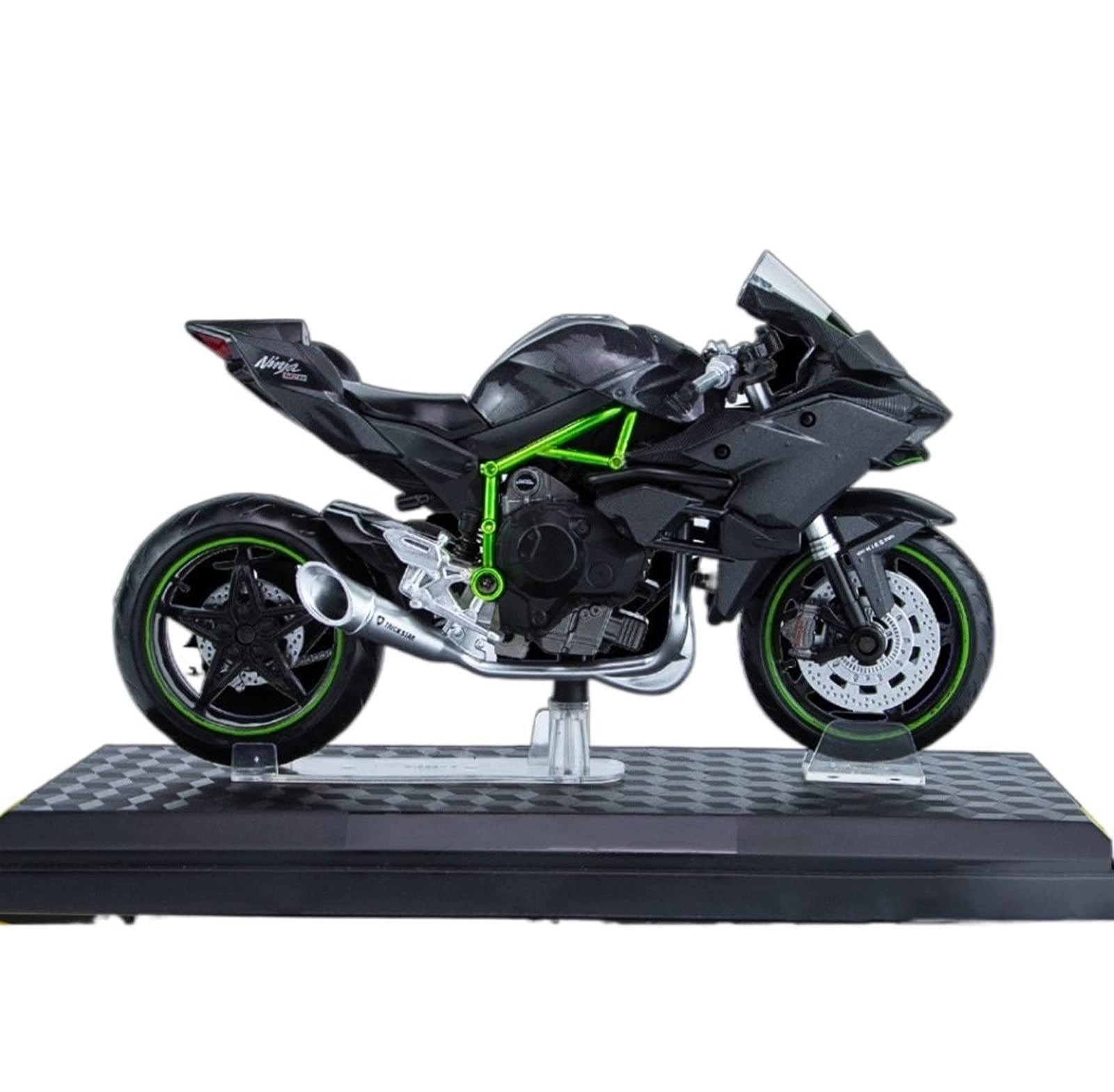 新品　1/6　カワサキ　H2R　バイク完成品　アクションフィギュア カワサキ-合金レーシングバイクモデルh2r,1:6スプレー,ダイ
