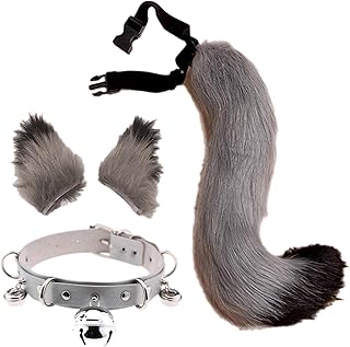 cauda orelha lobo falso | cauda orelha gato falso | rabo orelha para crianças adultas fantasias Halloween para festas fantasias