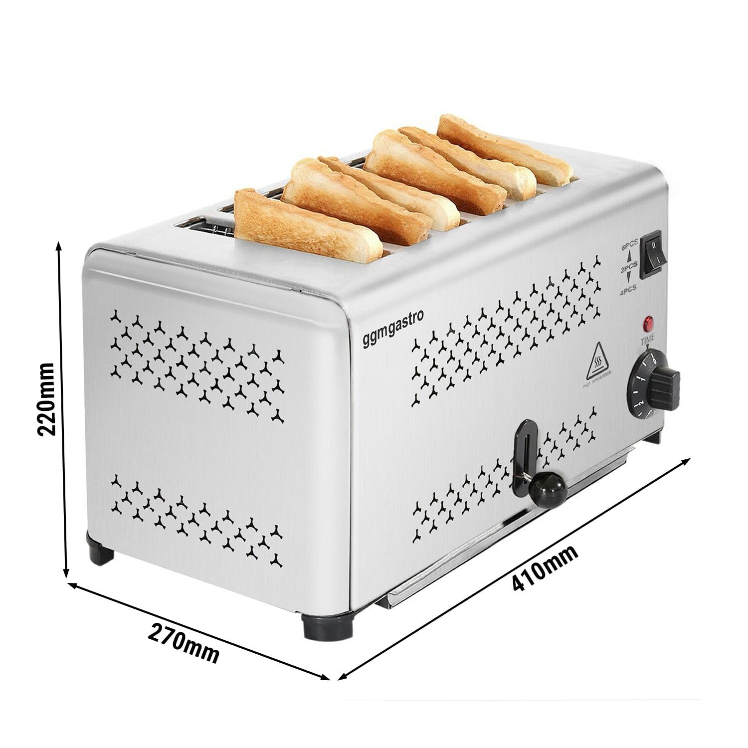 GGM Gastro | TOET6 | Toaster - 1,8 kW - für 6 Scheiben