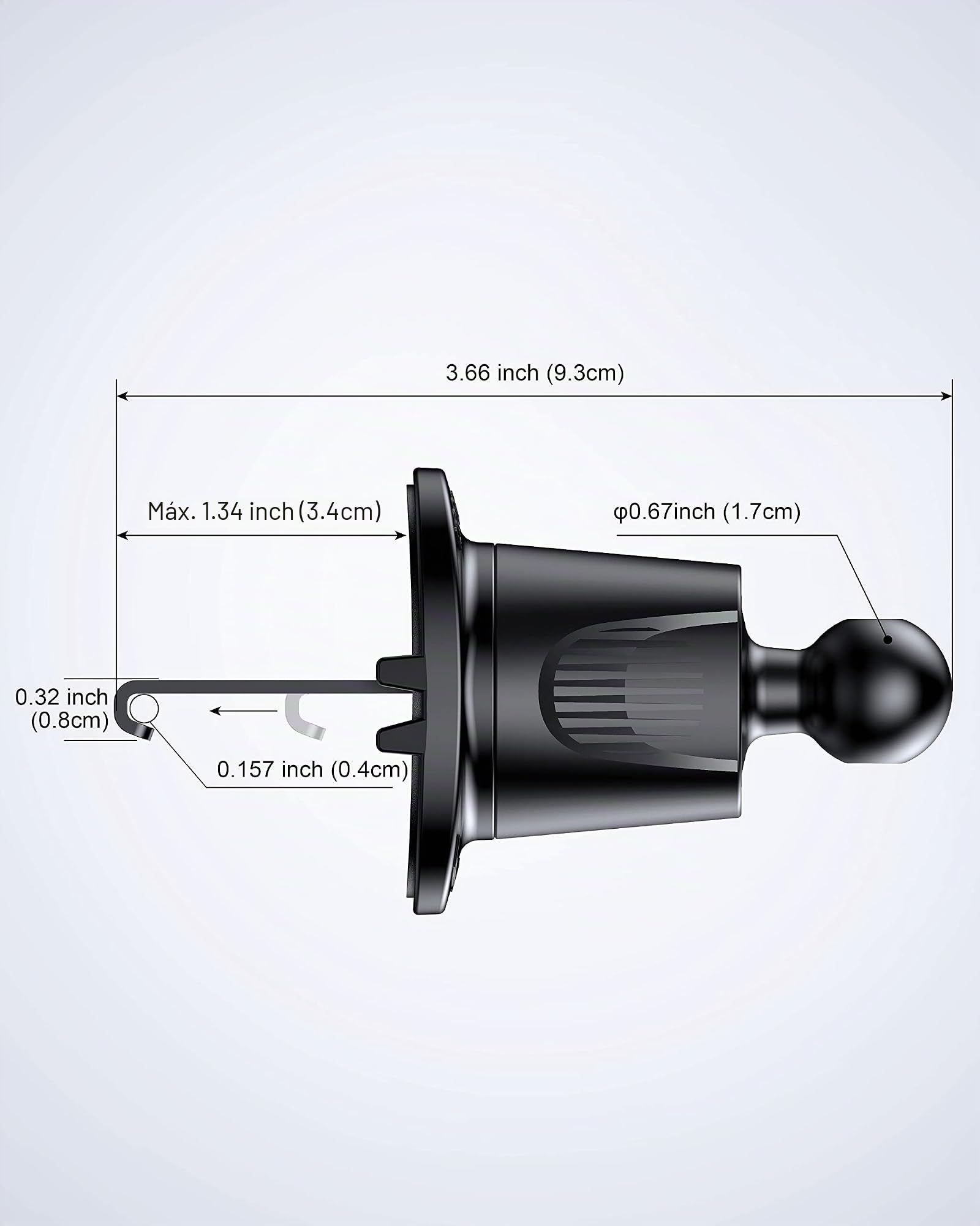 2026 Soporte Movil Coche Para Ventilacion Aire, Sujeta MovilesPara Coche Gancho Mejorado, Porta Movil Coche Giratorio360°,Soporte Telefono Coche Universal Para iPhone Samsung Redmi Smartphones