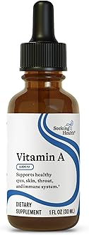 Seeking Health vitamin A Drops - Eye & Skin Health Supplement with Retinyl Palmitate - Liquid Vitamin Support with Antioxidant Support - Soy-Free & Gluten-Free - 1 fl oz, 1500mcg (600 Servings)