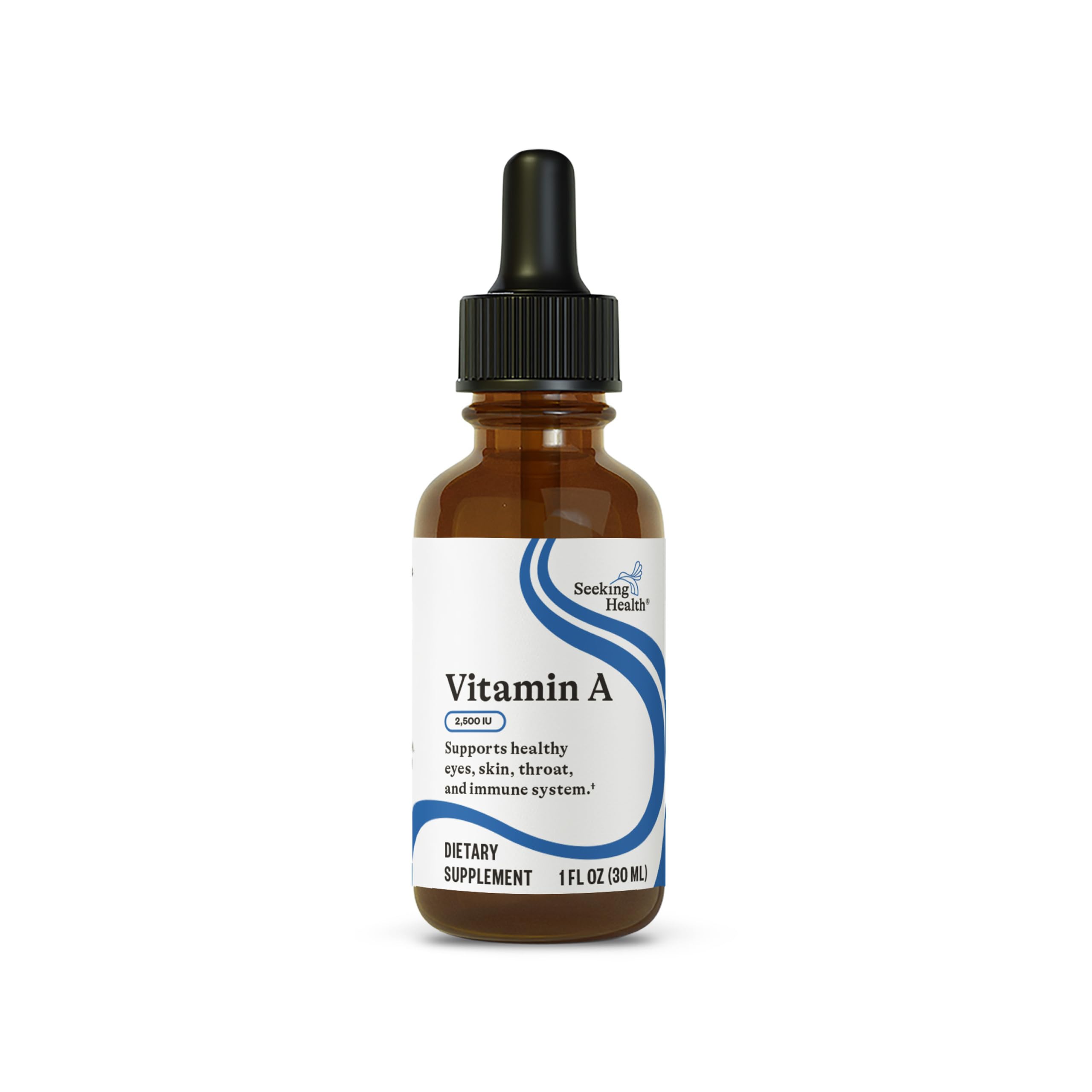 Seeking Health vitamin A Drops - Eye & Skin Health Supplement with Retinyl Palmitate - Liquid Vitamin Support with Antioxidant Support - Soy-Free & Gluten-Free - 1 fl oz, 1500mcg (600 Servings)