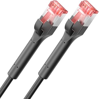 deleyCON 2 m CAT6a Slim Patch Cable RJ45 10 Gbps Copper POE Black