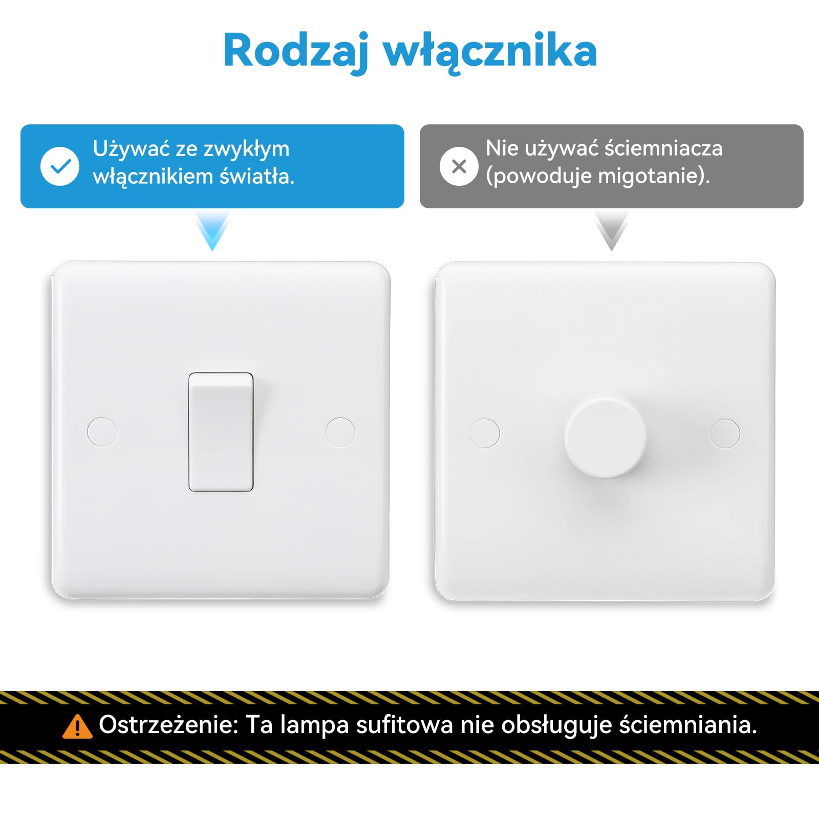 KEELED Wbudowany reflektor LED z lampką nocną, 6W, 3 temperatury barwowe do wyboru 3000K/4000K/6000K, 230V, wycięcie 70-85mm, zestaw 8 szt